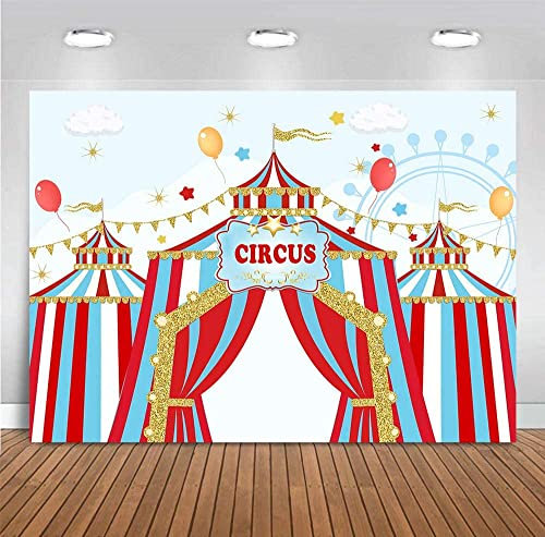 Cirque Rouge de Photographie, Toile de Fond de Carnaval Carrousel Grand chapiteau Baby Shower d'anniversaire d'enfants Partie de la Bannière de Fournitures de Fond 300x200cm