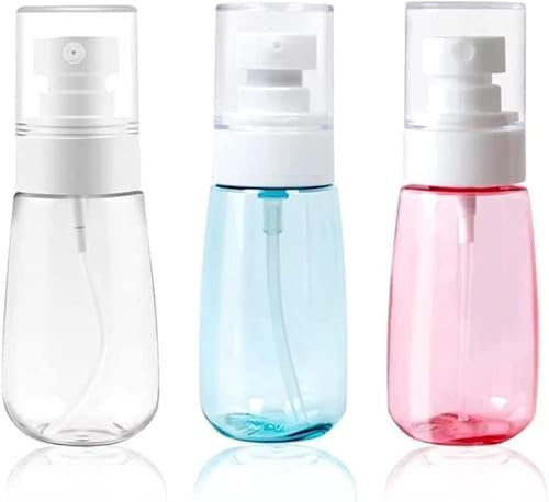 SQHY 3 Pack Small Spray Bottle 60 ml Fine Mist Plastic Spray Bottle for Travel Refillable Make Up Spray Bottle Atomizer Spray Bottles for Cosmetic Skincare