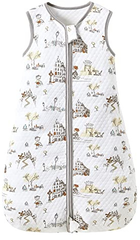 Baby Schlafsack 1.0 Tog 100% Baumwolle Ganzjahres Schlafsack Babyschlafsack Kinder, 1.0 Tog für Jungen und Mädchen 76CM/Baby Höhe 80-90cm