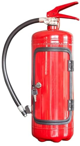 XUEQI 33cm Caja de Almacenamiento para Extintor Mini Bar Caja de Almacenamiento Portátil para Licores y Vasos Enfriadores de Vino Adornos Regalos para Hombres,Rojo