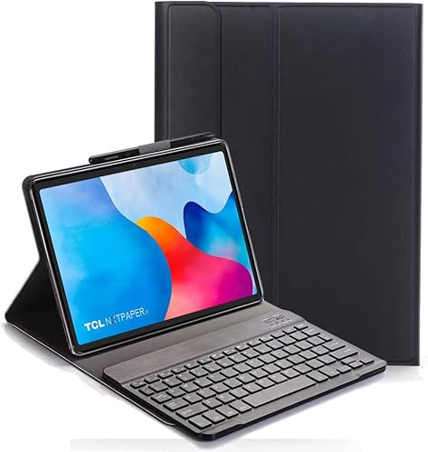 YHFZR Funda Teclado Español Ñ para TCL NXTPAPER 11 Tablet, Español Slim Teclado Keyboard Case con Magnético Desmontable Inalámbrico Bluetooth para TCL NXTPAPER 11 Tablet 11 Pulgada, Negro