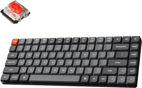 Keychron K3 Max QMK/VIA Tastiera Meccanica Senza Fili, 75% Layout programmabile, LED bianco, Gateron Red Switch, Telaio in alluminio Bluetooth/USB-C Tastiera da gioco per Mac Windows Linux
