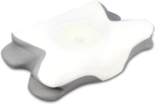 Horett Oreiller Cervical en Mousse Viscoélastique à Mémoire de Forme, Oreiller Orthopédique de Soutien Cervical, Oreiller Ergonomique pour Les Dormeurs sur Le Côté et sur Le Dos, 62 x 40 x 12 cm