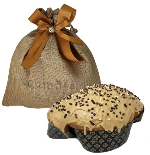 Cumala Colomba Artigianale con Cioccolato al Caramello Salato 1 kg. Metodo di Lavorazione con Lievito Madre, 3 Impasti e 72 Ore di Lievitazione. Senza Conservanti e Coloranti.