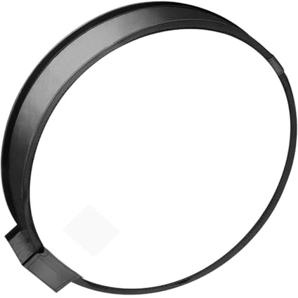 Difusor Redondo Plegable de 40cm para Lámpara Fotográfica Negra | Poliéster Reflectante, 1 Juego Portátil, Mejora la Textura, Uso en Fotografía