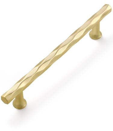 SORWDUERM 5 Stück Schrankgriffe Gold Griffe Möbel Möbelgriffe 128mm Lochabstand Türgriffe küche Schubladengriffe küchengriffe Schrank Griff für Küchenschränke