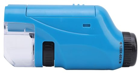 Kleines Wissenschaftler Mikroskop, Tragbares Taschen Kleines Marvin Mikroskop, für die Bildungswissenschaft (Blue)