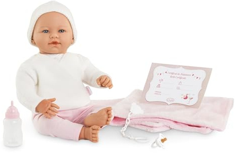 Corolle Mon Grand Poupon - Babypuppe 42 cm, realistische Weichkörper-Puppe mit Vanilleduft & Schlafaugen – ab 3 Jahren – lebensechte Spielpuppe für Rollenspiele, Puppenzubehör & Geschenk Mädchen