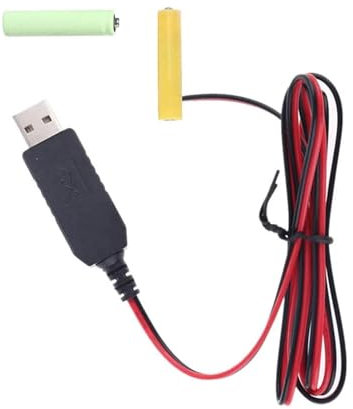 Batterie Adapter - Batteriekonverter | Batterie-Eliminatoren | Ersatz Für 3X AA Batterien | 1m Spannungswandlerkabel 5V AUF 3V | USB Versorgungskabel Zum Ersetzen Von AA/AAA-Batterien