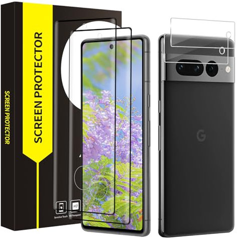 VSEER 2+2 Stück für Panzerglas für Google Pixel 7 Pro 5G Schutzfolie & Kameraschutzfolie, 3D Schutzglas Folie für Google Pixel 7 Pro, Antifouling Anti-Blasen Pixel 7 Pro 5G Displayschutzfolie