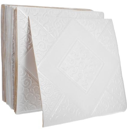 TOPPERFUN 50piezas Autoadhesivo De Paneles De Pared Impermeables y Fáciles De Instalar De Xpe Para Decoración De Interiores Salones Dormitorios