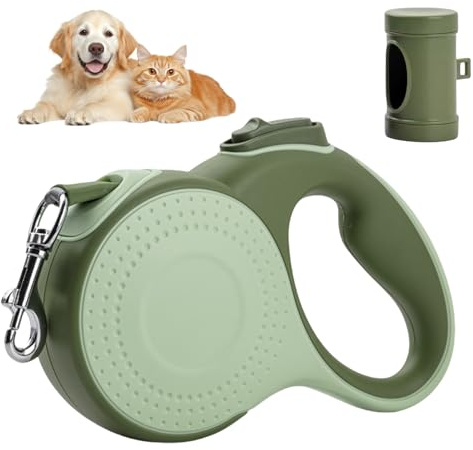 Guinzaglio retrattile da 8 m, guinzaglio per cani, guinzaglio flessibile, 8 m, impugnatura ergonomica antiscivolo, per cani di taglia media