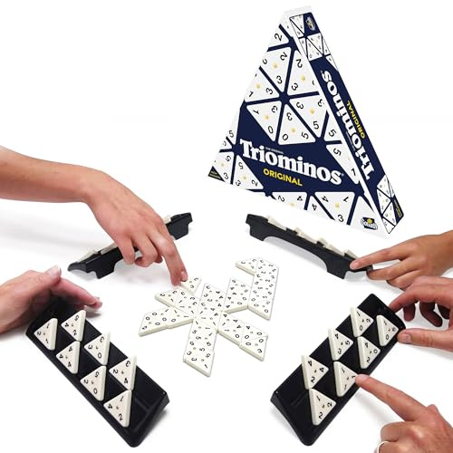 Bizak Triominos Original, Familienbrettspiel und für Kinder ab 6 Jahren, neue Ausgabe, Strategie- und Logikspiel, dreieckige Dominos, 2 bis 4 Spieler, 30 Min (64550664)