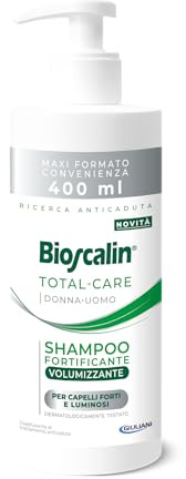 Bioscalin TOTAL•CARE Shampoo Fortificante e Volumizzante, Favorisce il Benessere dei Capelli e del Cuoio Capelluto per Donna e Uomo, Uso Quotidiano, 400ml