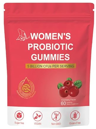 Govixed Gominolas Probióticas para Mujeres, 60 Unidades, Sabor Arándano, 5 Mil Millones de UFC, Sin Azúcar, Vegano, Sin Gluten