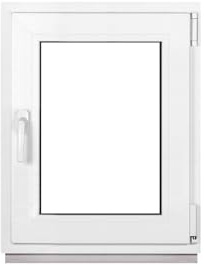 Framex Premium Kunststofffenster Breite x Höhe: (50 x 60 cm) | 7-Kammer-Profil | 80 mm Bautiefe | 50 mm 3-fach Verglasung | Dreh-Kipp | DIN Rechts