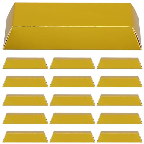 Healeved 24 Stück Teiliges Goldene Faltschachteln in optik Elegante Geschenkboxen für Süßigkeiten Schokolade und Kleine Geschenke für Geburtstage Hochzeiten und Festliche Partys