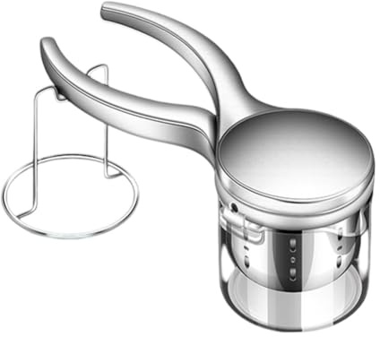 Exprimidor manual de granada, multiuso, rotativo, de acero inoxidable, manual de granada, adecuado para cocina y uso diario, diseño cuidadoso con agujeros redondos finos