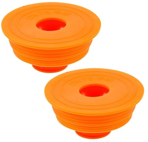 HORIALENCE Lot de 2 Joints D’étanchéité Anti-odeurs en Silicone pour Tuyau de Vidange Ø75 Mm, Bouchons pour Lave-linge et Plomberie, Accessoires Étanches pour Salle de Bain Cuisine