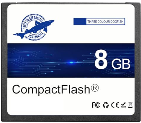 Dogfish 8GB Compact Flash Scheda di Memoria 133X, CF Card Tipo I per Fotocamera Digitale, DSLR e Fotografia Professionale