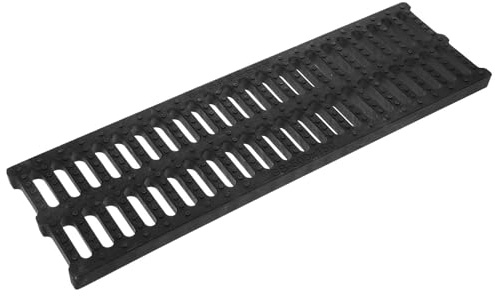 Black Plastic Drainage Channel Grate Cover for Outdoor Use | Grid Structure, Strong Load Support, Easy Cleaning, Blocks Leaves and Debris, Drain Covers Outdoor