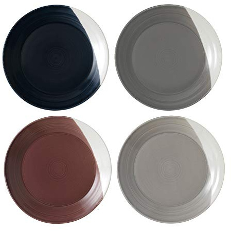 Royal Doulton Bowls of Plenty 40034710 28cm Dinner Plates Set of 4 Multi-Coloured, Porcelain, Mixed