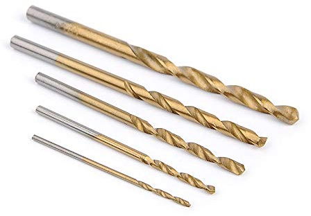 50 tlg Spiralbohrer Set 1mm,1.5mm,2mm,2.5mm,3mm HSS Bohrer Set Titanium Metallbohrer Handspiralbohrer Micro Bohrersets Werkzeuge Profi Drill Bit für Holz Metal Glas