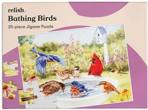 Relish Bathing Birds 35 bitars pussel designat för äldre människor med demens/Alzheimers