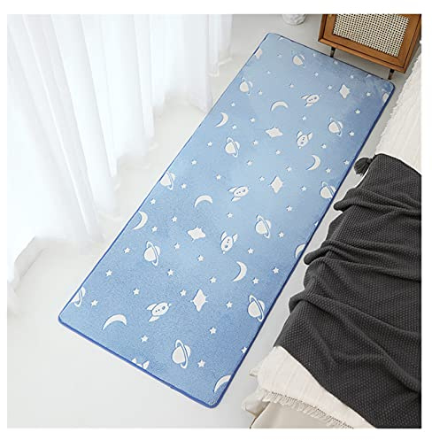 alfombra Alfombra Luminosa Kn Dormitorio Conjunto de cama Luna Estrellas Luna Planet Peluche Terciopelo Alfombra Niños Play Floor Mat Alfombra de área ( Color : Rocket and Planet , Size : 40x60cm )
