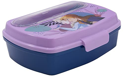 SANDWICHERA RECTANGULAR CON CUBIERTOS FROZEN TRUST THE JOURNEY