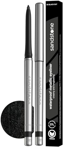 Sandstone Scandinavia Hypoallergener Eyeliner Metallic (Blackout) | Wasserfest, Vegan und Tierversuchsfrei | Parfümfrei und für empfindliche Augen