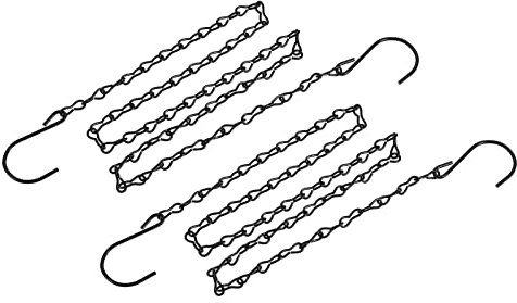 YOKIVE 2 Pcs Hanging Chains, Extension Link with Double S Shaped Hook, Great for Flower Pots, Plant Basket, Lantern, Ornament (Black, 39.37-Inch)