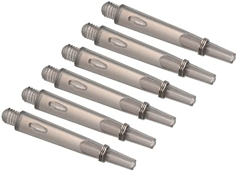 PATIKIL 35mm Dart Shafts, Medium 2BA Thread Plastic Dart Stems Dart Accessories for Steel Tip - 6 Pack (Black)