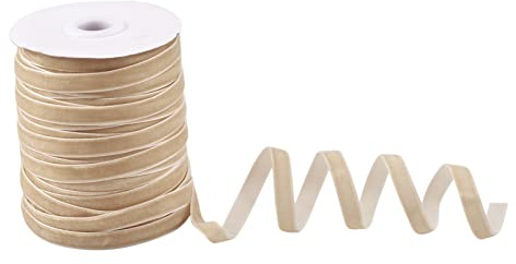 Pandahall Samtband, 45,72 m Rolle, einseitiges Satinband, 9,5 mm, Spitzendekoration für Geschenkverpackungen, Haarschleifenklammern, Dunkelkhaki
