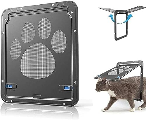 TIIFFY Haustierklappe Fliegengitter mit Magnet Hundeklappe Katzenklappe für Fliegengittertür Abschließbar Haustiertür für Katzen/Hunde (Size : 24cm*29cm)