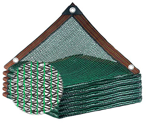 BAtlam 55% Schattentuch, grünes Garten-Schattennetz mit Ösen, Sonnenschutzabdeckung für Pergola, Terrassenpflanzen, Gewächshaus, Hühnerstall,Grün,4×12m