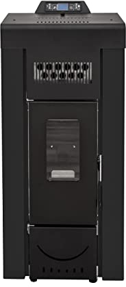 STUFE A PELLET ITALIA Niagara 14 KW Canalizzata WiFi - Stufa ad Aria Ventilata Efficienza 89% Scalda 130m² Autonomia 15H Programmabile 5 Velocità e Potenze Garanzia 24 Mesi Nero