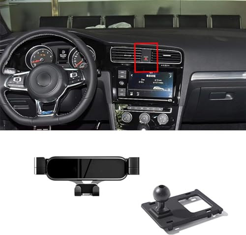 HLMNAKE Handyhalterung Auto für VW, passend für alle 4-7 Zoll Handys Mobile Phone Holder, Auto 360 Grad Drehung Dashboard Handy KFZ Halterungen (für Golf 7 7.5 2014-2019)
