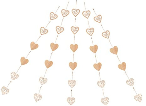 Cabilock 30stücke Herz Aus Holz Für Valentinstag Und Hochzeiten Romantische Deko Für Fenster Türen Und Wände Für Projekte Und Partys