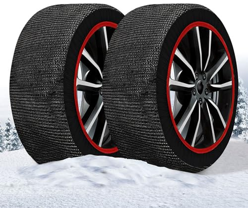 Zugelassene Schneeketten, Modell Super, +50% Widerstand +50% Lebensdauer, für Elektroautos, SUVs, 4x4, Wohnmobile, Wohnwagen und Nutzfahrzeuge (XL)