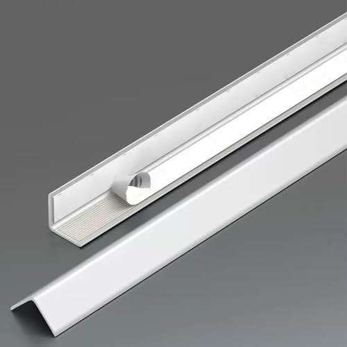Wandverkleidungsstreifen-Kantenschutz, Selbstklebender Eckenschutz für Türrahmen/Fensterbank, Aluminium-Möbel-Eckstoßstangen (Farbe: Weiß, Größe: 2 cm B 100 cm/39,3 Zoll L)