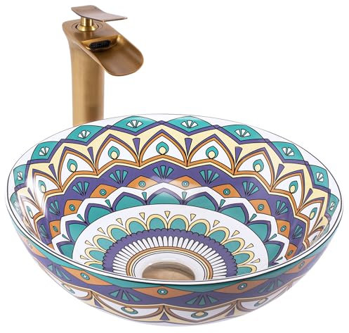 Rea Vasque à poser Lavabo de salle de bain 400 x 400 x 140 mm en céramique (dessin)