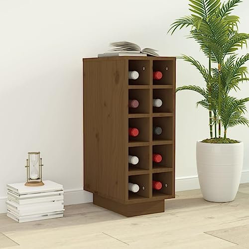 XGWKCNV Schränke & Aufbewahrung Weinschrank Braun 23x34x61cm Massivholz Kiefer Weinregale