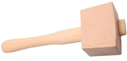 jojofuny Wooden Mallet Hammer for Wood Carving Wooden Hammer for Boys and Girls Hand Tool for Woodworking Projects Craft Tool for DIY