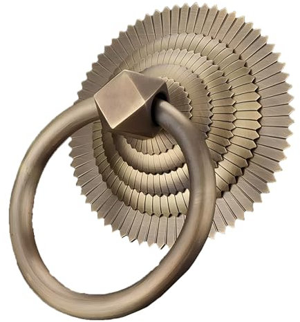 Türklopfer aus antikem Messing mit Befestigungsschrauben, klassisches Vintage-Design für Dekoration, kleine Größe, Griff