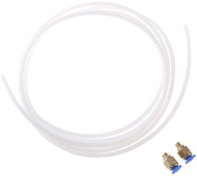 BUGUUYO 2stücke Ptfe Schlauchset Bowden Extruder Mit Ersatzanschlüssen Hochtemperaturbeständig Und Reibungsarm Für Reprap Und