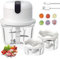 Wiyety, tritatutto elettrico per cipolla, ricaricabile USB, con 3 bicchieri da 100/250/350 ml, tritatutto per carne e frutta