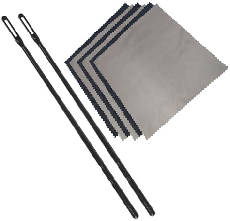 Flötenreinigungsset Reinigungstuch und Stab Flötenreiniger Reinigungstupfer Flöte Poliertuch Instrument Meler