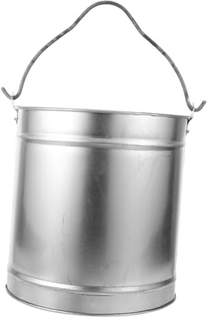 TOYANDONA Cubo Metálico para Cenizas De Chimenea y Jardín, Pequeño Asa para Transferencia De Carbón y Brasas, Contenedor Resistente para Incinerador y Barbacoa Al Aire Libre