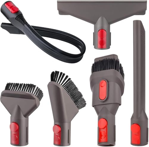 Professional Vacuum Attachment Kit for Dyson GEN5 G5 V15 V12 V11 V10 V8 V7 Detect Cyclone Torque Drive Absolute Animal Trigger Cordless Vacuum Accessories Flexible Crevice Tool Replacement Brush
